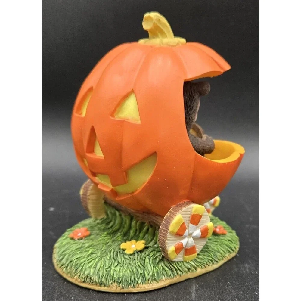 Fitz & Floyd Charming Tails Jack-O-Lantern Jalopy Halloween Pumpkin Candy Corn F